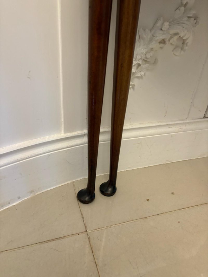 Antique Victorian Quality Mahogany Demi Lune Shaped Card Table - Image 9